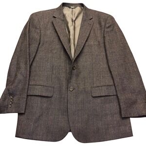 Ponte Uomo Platinum | Men's 44R | Gray Plaid | 100% Lambswool Blazer | FLAWS